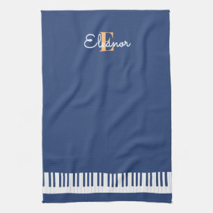 Piano Tangentbord Nycklar Musical Instrument Monog Kökshandduk
