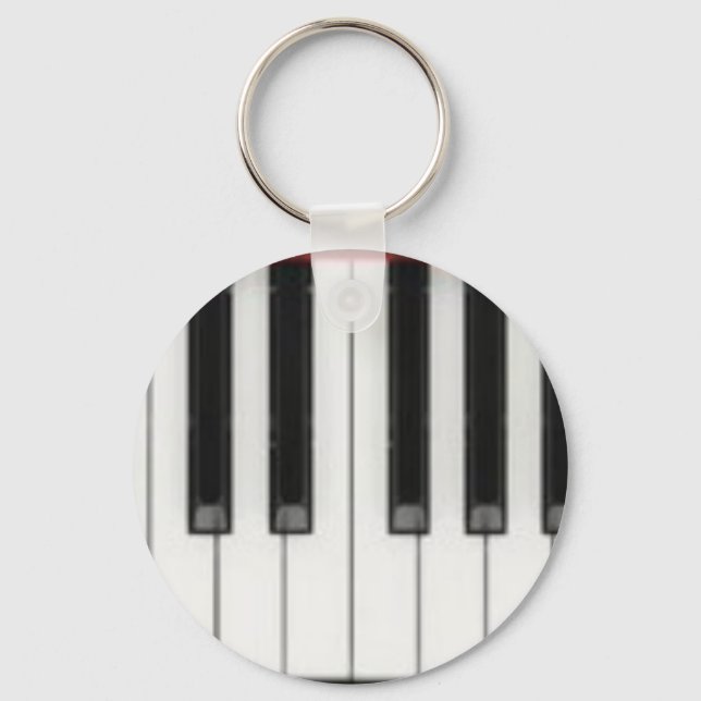 Piano Tangentbord Nycklar Nyckelring (Framsida)