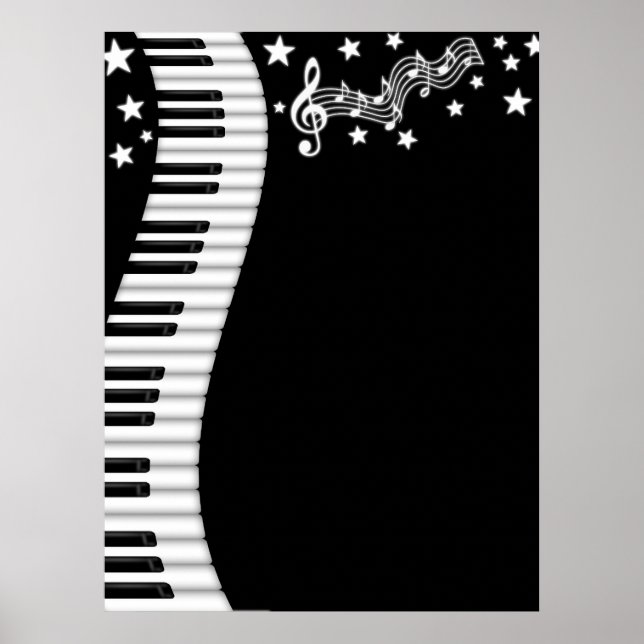 Piano Tangentbord och Music Pub Poster (Framsidan)
