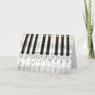 Piano Tangentbord och Musik noter Kort