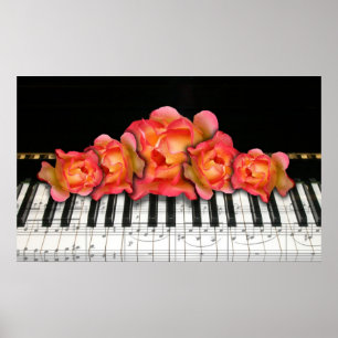 Piano Tangentbord och Ro Poster