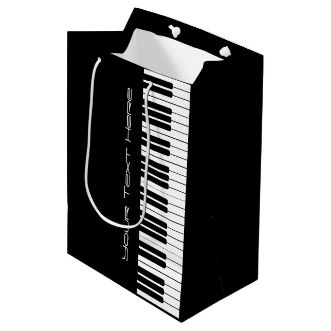 Piano Tangentbord Organ Medium Gift Bag (Framsidan Vinklad)