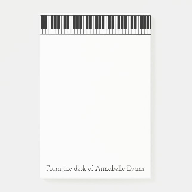Piano Tangentbord personalize Post-it Block (Framsida)