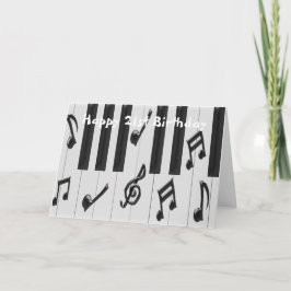 Piano Tangentbord Personlig 21:a födelsedagen Kort