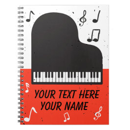 Piano Tangentbord Personlig Musician's Notebook Anteckningsbok