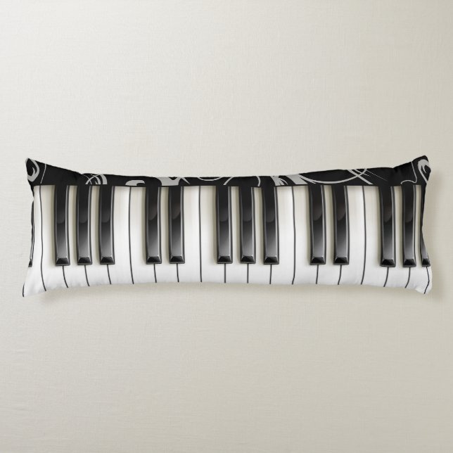 Piano Tangentbord Pianist Music Instrument Lärare Kroppskudde (Framsidan)