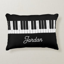 Piano Tangentbord Pianist Pillow med Namn