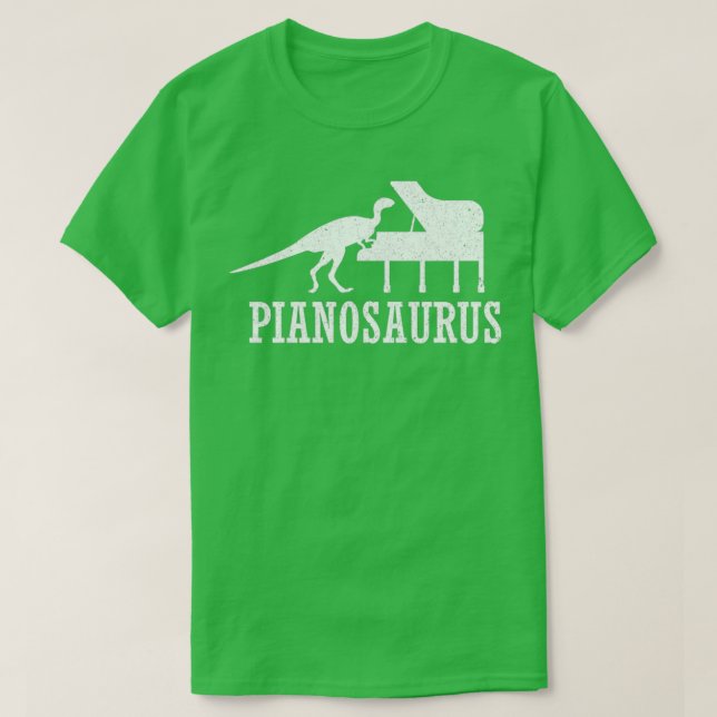 Piano Tangentbord Pianosaurus T Shirt (Design framsida)