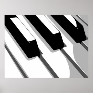Piano Tangentbord Pop Art Poster