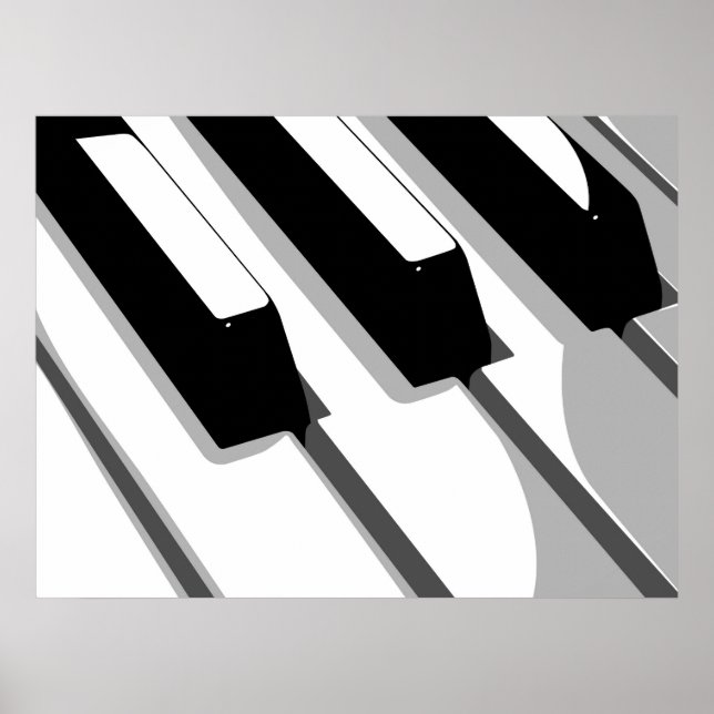 Piano Tangentbord Pop Art Poster (Framsidan)