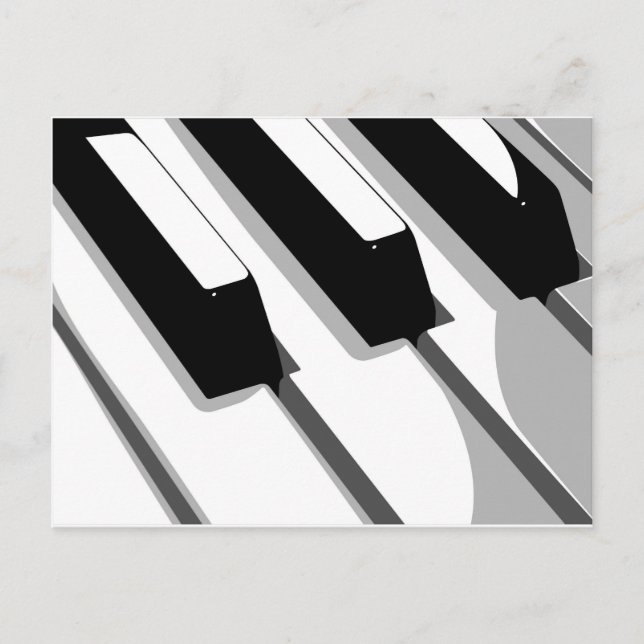 Piano Tangentbord Pop Art Vykort (Framsida)