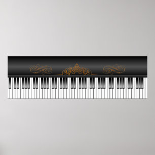 Piano Tangentbord Poster