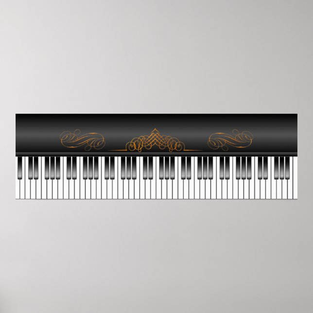 Piano Tangentbord Poster (Framsidan)