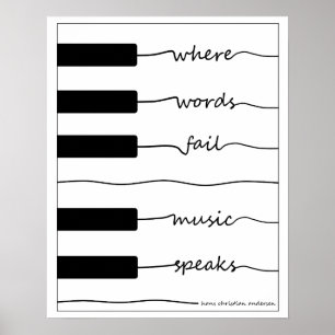 Piano Tangentbord Poster med inspirationsoffert