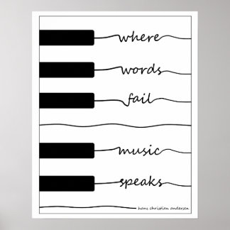 Piano Tangentbord Poster med inspirationsoffert