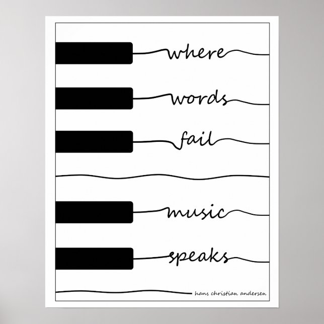 Piano Tangentbord Poster med inspirationsoffert (Framsidan)