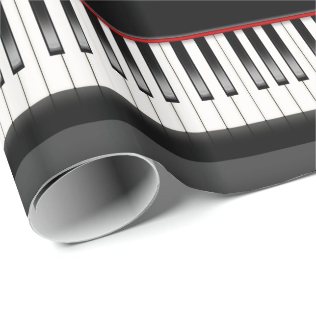 Piano tangentbord presentpapper (Rullad Hörn)