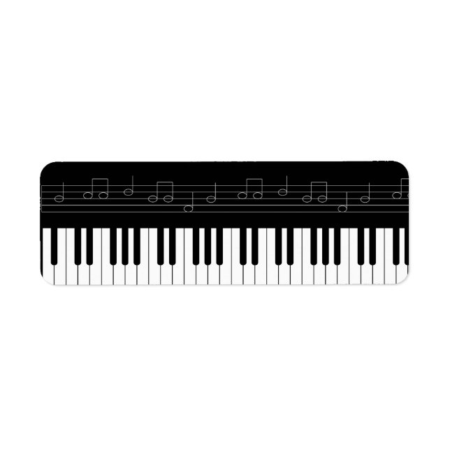 Piano tangentbord returadress etikett (Framsidan)