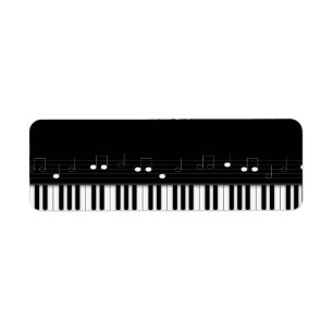 Piano tangentbord returadress etikett