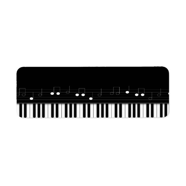 Piano tangentbord returadress etikett (Framsidan)
