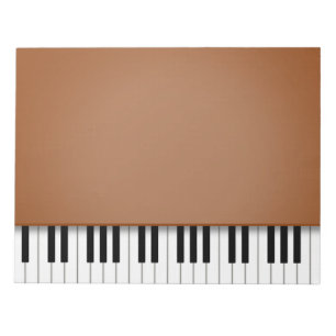 Piano Tangentbord Roligt Brown 8.5x11 Music Anteckningsblock