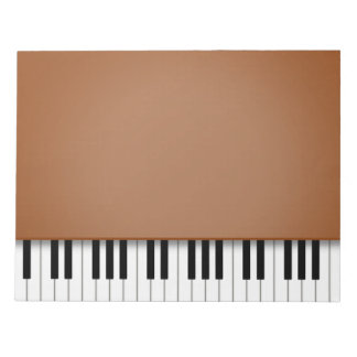 Piano Tangentbord Roligt Brown 8.5x11 Music Anteckningsblock