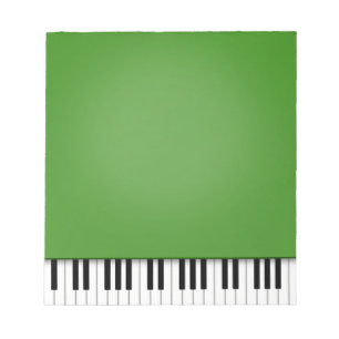 Piano Tangentbord Roligt Grönt 5.5x6 Musik Anteckningsblock