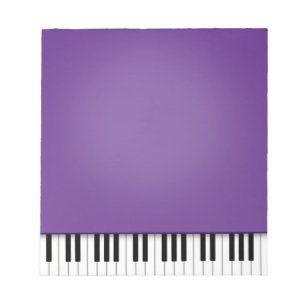 Piano Tangentbord Roligt Lila 5.5x6 Music Anteckningsblock