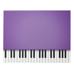 Piano Tangentbord Roligt Lila 8,5 x 11 Music Anteckningsblock
