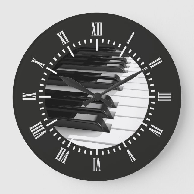 Piano Tangentbord Stor Klocka (Framsida)