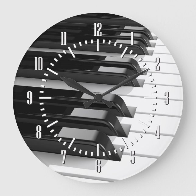 Piano Tangentbord Stor Klocka (Framsida)