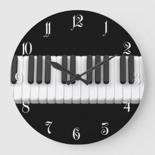 Piano tangentbord stor klocka