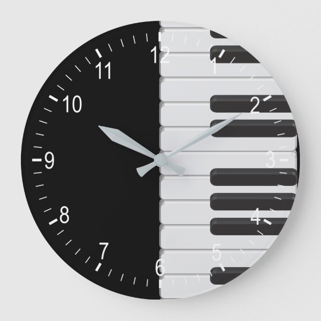 Piano tangentbord stor klocka (Framsida)