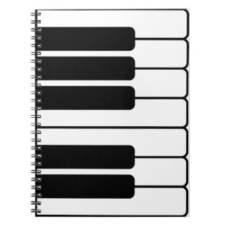 Piano tangentbord svartvit jumbo novelty nycklar anteckningsbok