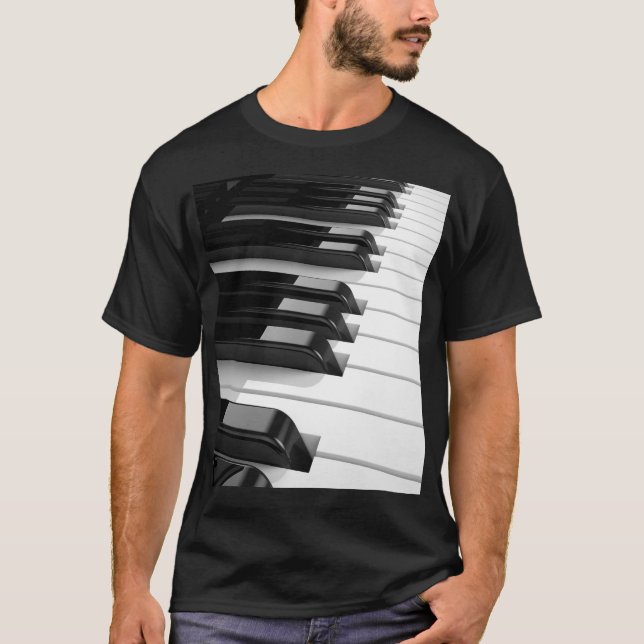 Piano Tangentbord T-shirt (Framsida)