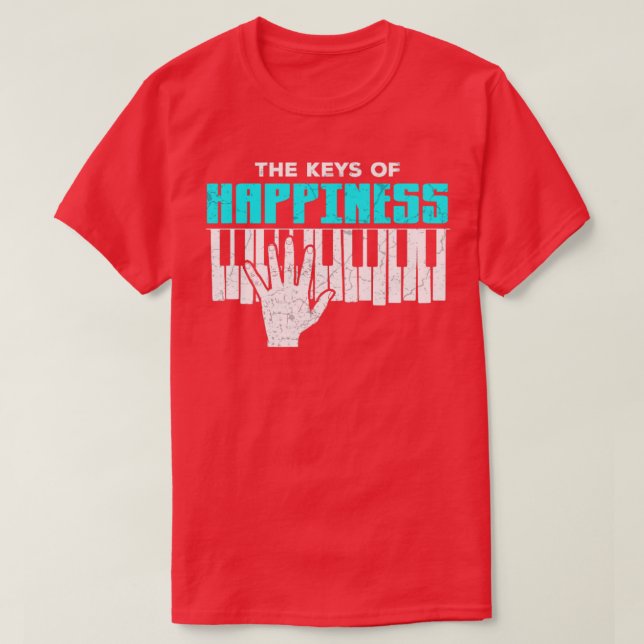 Piano Tangentbord T Shirt (Design framsida)