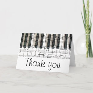 piano tangentbord tack kort