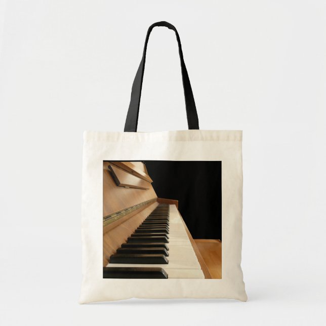 Piano, Tangentbord Tote Bag Tygkasse (Framsidan)