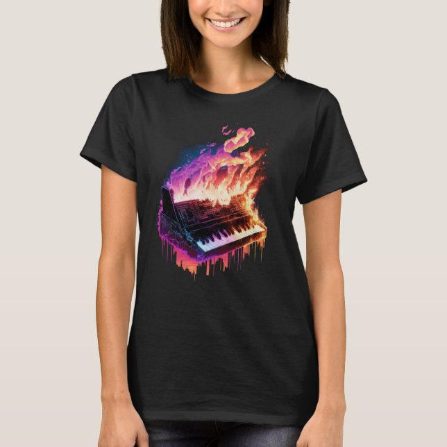 Piano Tangentbord vid brand 1 T Shirt (Framsida)