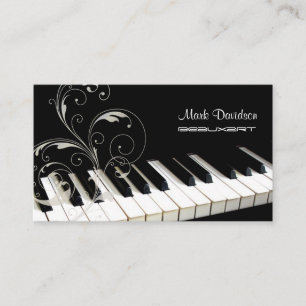 Piano Tangentbord+virveler/lärare/affärskort för t Visitkort