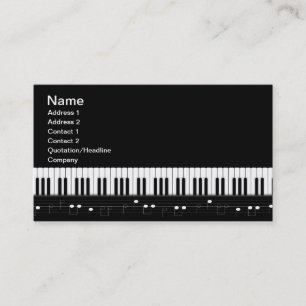 Piano tangentbord visitkort