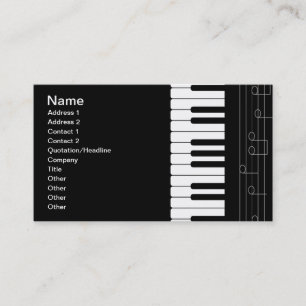 Piano tangentbord visitkort