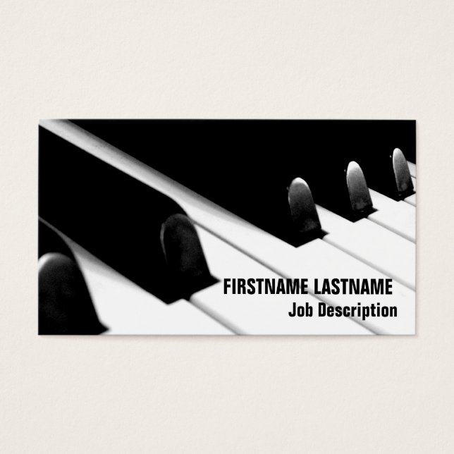Piano Tangentbord Visitkort (Framsidan)