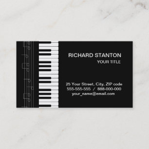 Piano tangentbord visitkort