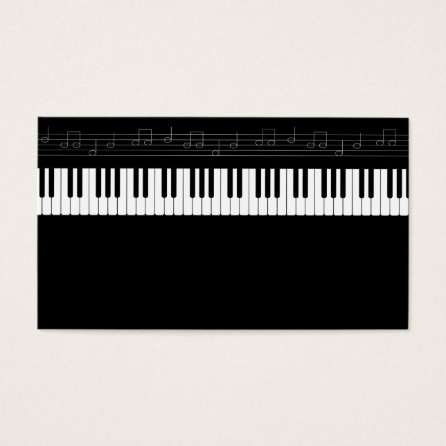 Piano tangentbord visitkort (Framsidan)