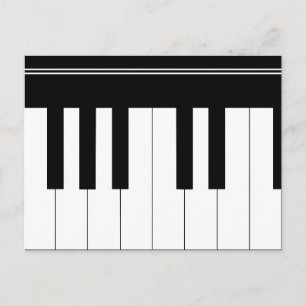 Piano tangentbord vykort