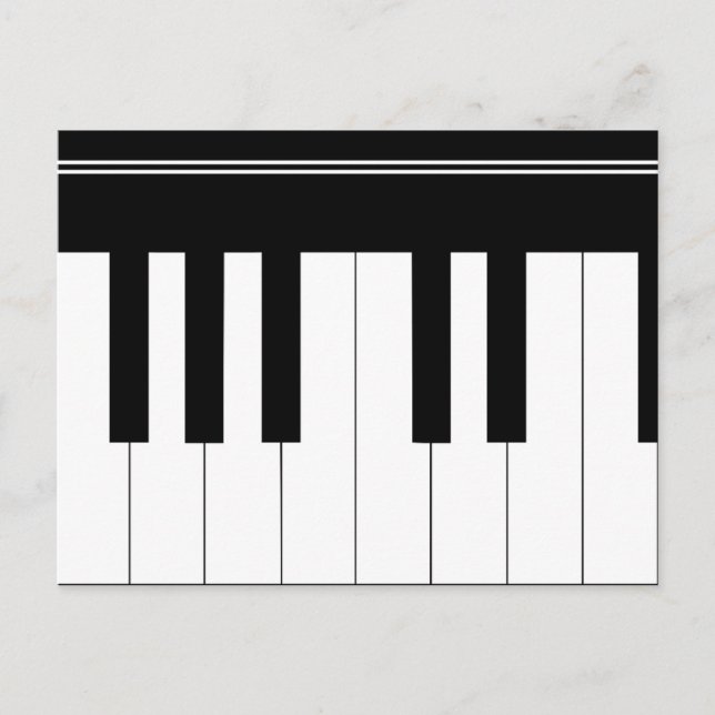 Piano tangentbord vykort (Framsida)
