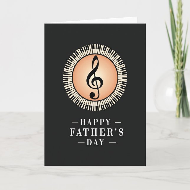 Piano Tangenter Fars Dag Kort (Framsida)