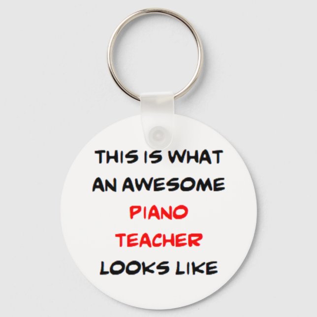 piano teacher, awesome nyckelring (Framsida)