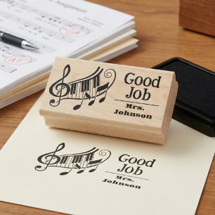 Piano Teacher Bra Job Rubber Frimärke Stämpel
